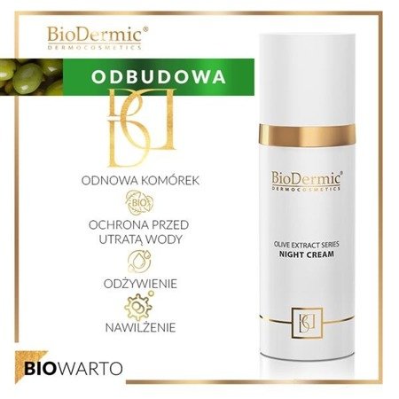 BioDermic Krem na noc z ekstraktem z oliwek Olive Extract Series Night Cream 50ml