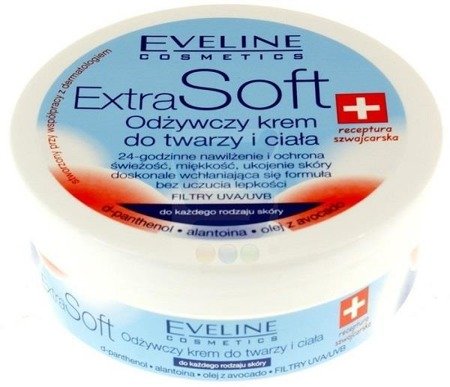 Eveline Extra Soft odżywczy krem do twarzy i ciała do każdego rodzaju skóry 200ml