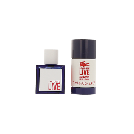 Lacoste Live Pour Homme woda toaletowa spray 60ml + dezodorant sztyft 75ml /Zestaw/