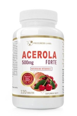 Progress Labs Acerola Forte 500mg suplement diety 120 tabletek